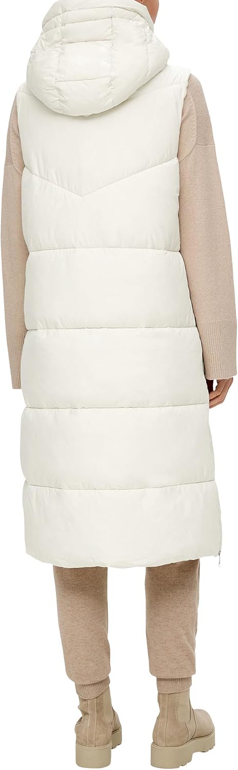 s.Oliver Steppweste mit Kapuze 36 creme 0330, 36 creme 0330