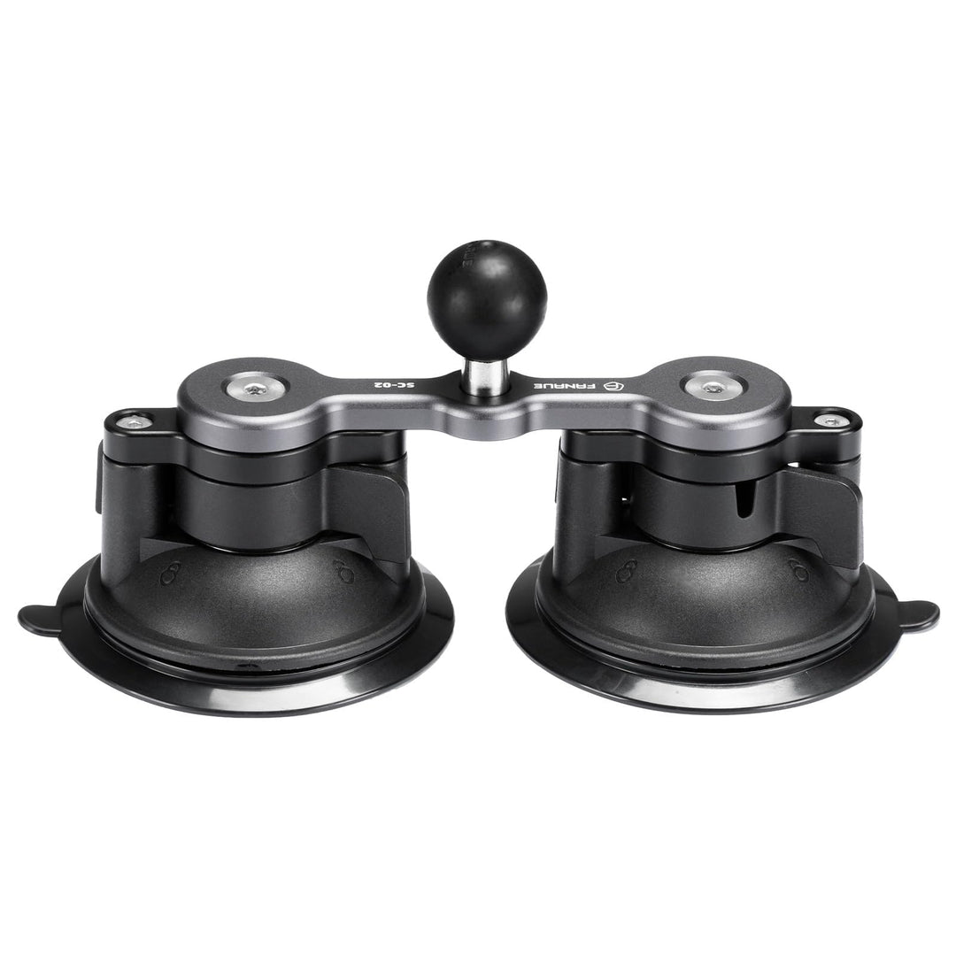 FANAUE Twist Lock Saugnapf Basis mit 1-Zoll-Kugel-Adapter kompatibel mit RAM Mount B Grösse Doppelso