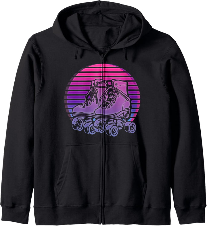 Rollschuhe Vaporwave 80er Disco 70er Jahre Rollschuhe Kapuzenjacke