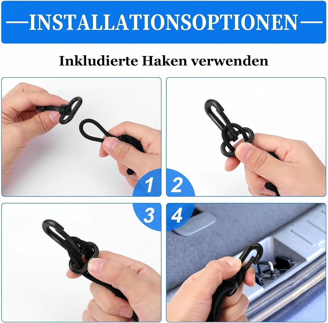 Hundenetz Auto Kofferraum 120X70CM, Haustier-Rückhaltesystem für Kofferraum, Schutz Barriere mit Hoc