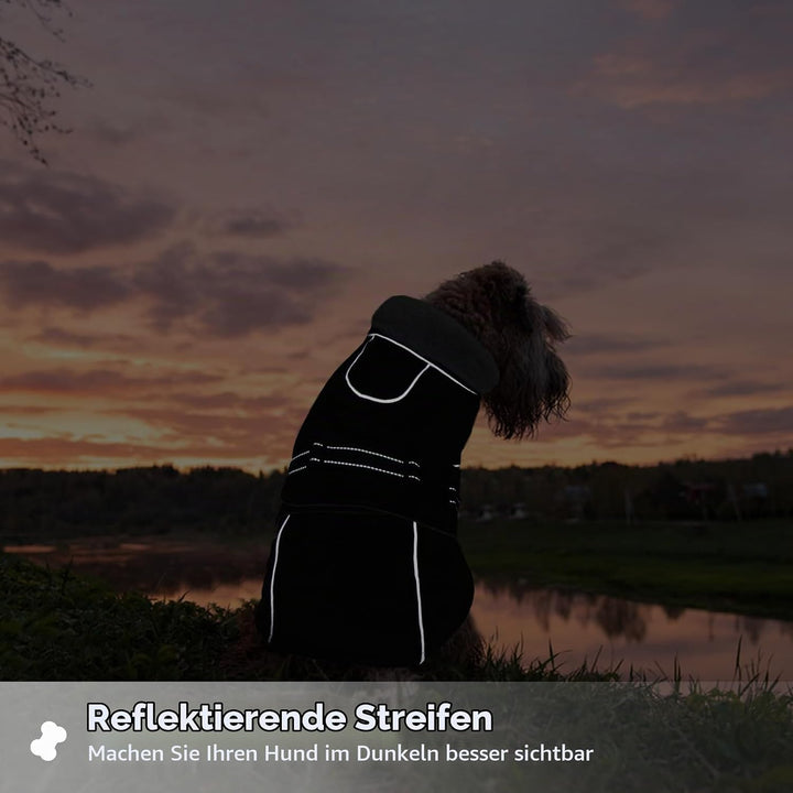 Hundemantel Winter, Wasserdicht Hundejacken Grosse Hunde Weste Winddicht Hundejacke Warm Fleece Refl