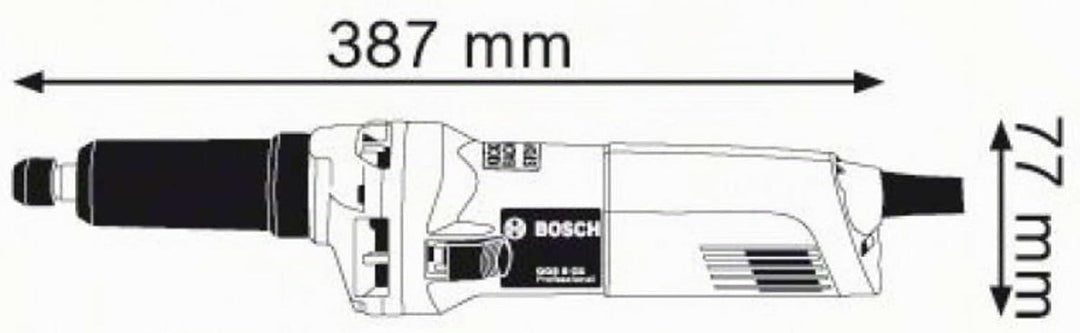 Bosch Professional Geradschleifer GGS 8 CE (Leistung 750 Watt, Leerlaufdrehzahl 2.500 – 8.000 min-1,