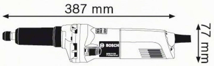 Bosch Professional Geradschleifer GGS 8 CE (Leistung 750 Watt, Leerlaufdrehzahl 2.500 – 8.000 min-1,