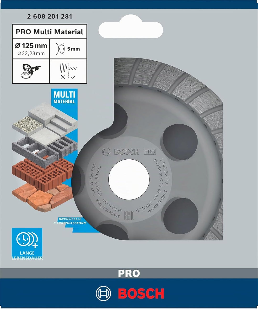 Bosch Professional 2608201231 Diamanttopfscheibe 125x22,23x5mm
