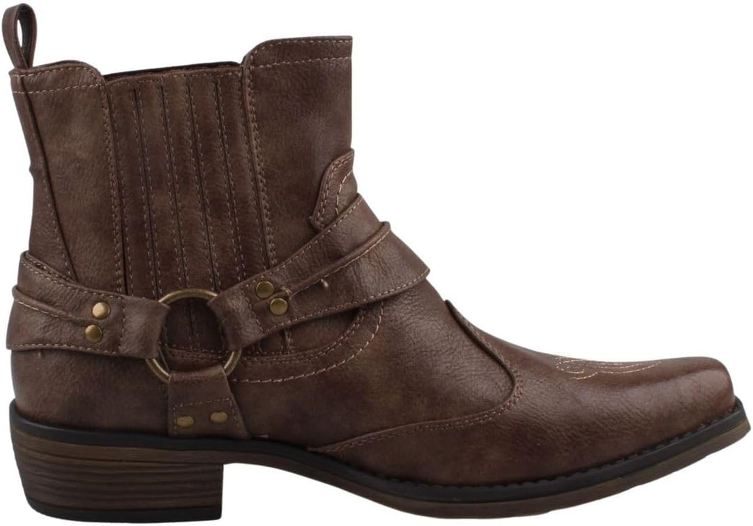 MUSTANG Herren Stiefel Westernstiefelette 41 EU Braun, 41 EU Braun