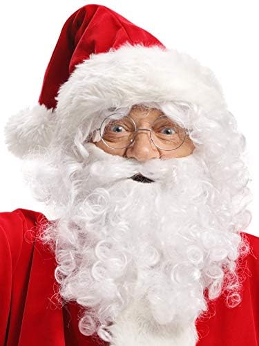 Balinco Perücke + Bart + Mütze + Augenbrauen + Brille Weihnachtsmann Nikolaus Santa Claus Weihnachte