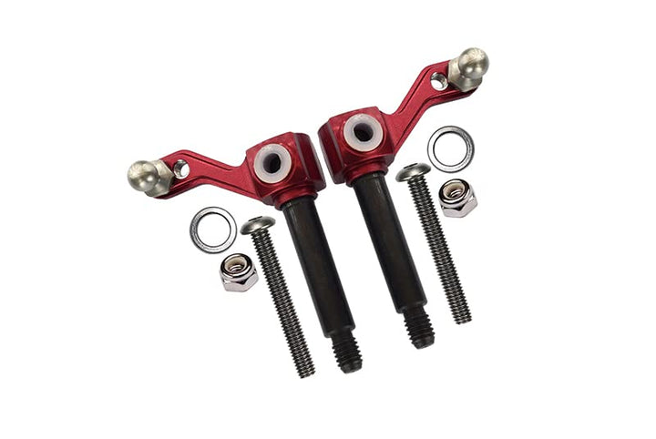 GPM for Tamiya Lunch Box Tuning Teile Aluminium Front Knuckle Arm - 1Pr Set Red