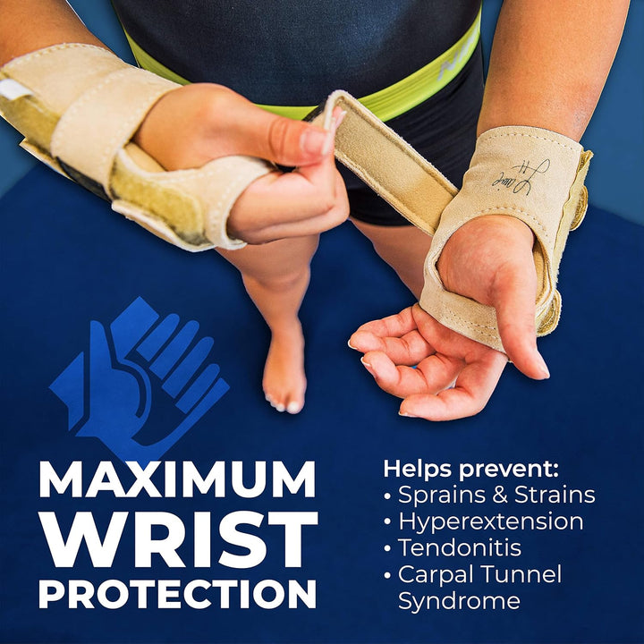 Tiger Paw Authentic Gymnastics Wrist Supports (Sold in Pairs), Competition-Grade Guards, Adjustable