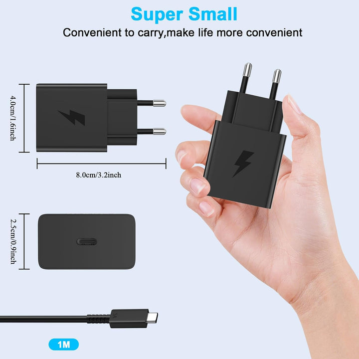 60W USB C Ladegerät Schnellladegerät für Samsung Galaxy S26 Ultra S25 S24 S23 Serie mit USB C Kabel