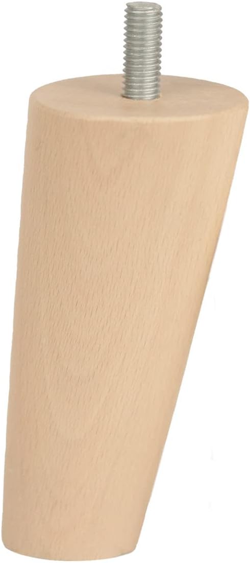 P17 | Modell Dylan NATÜRLICH | Set mit 4 Holzfüssen mit Schrauben (10 MA) | H.12 | Beine für Sofas u
