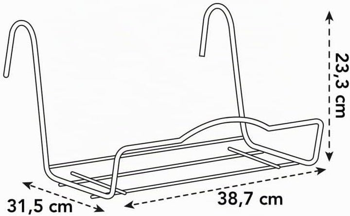 elho Supports Metall 40 - Zubehör für Balkon &amp; Aussen Zubehör - Ø 38.5 x H 22.3 cm - Schwarz/Anthraz