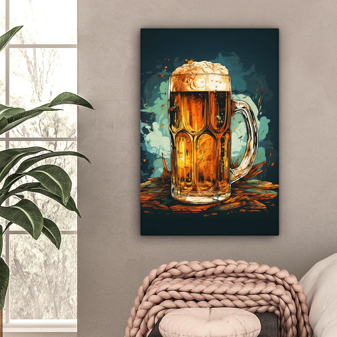 MuchoWow© Leinwand 60x90 cm Deko Schlafzimmer Aesthetic Leinwandbilder Wohnzimmer Gemälde Foto Gesch