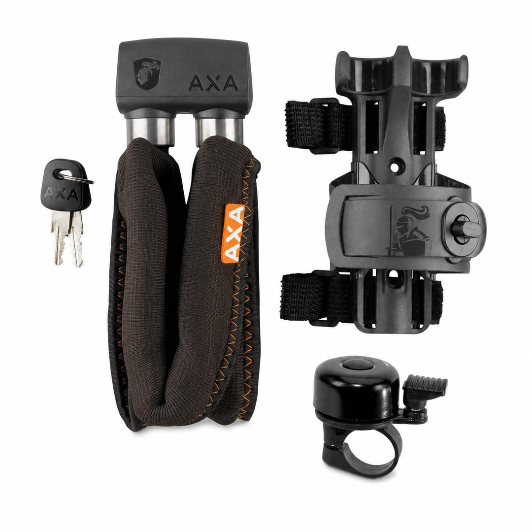 Axa Faltschloss Foldable Lock 800 Länge 100 cm Level 9 inkl. Fahrradklingel