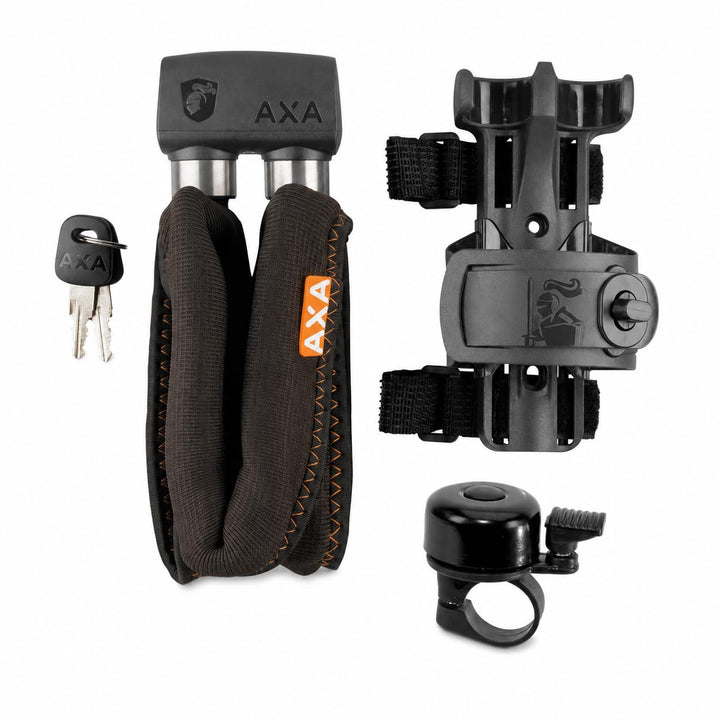 Axa Faltschloss Foldable Lock 800 Länge 100 cm Level 9 inkl. Fahrradklingel