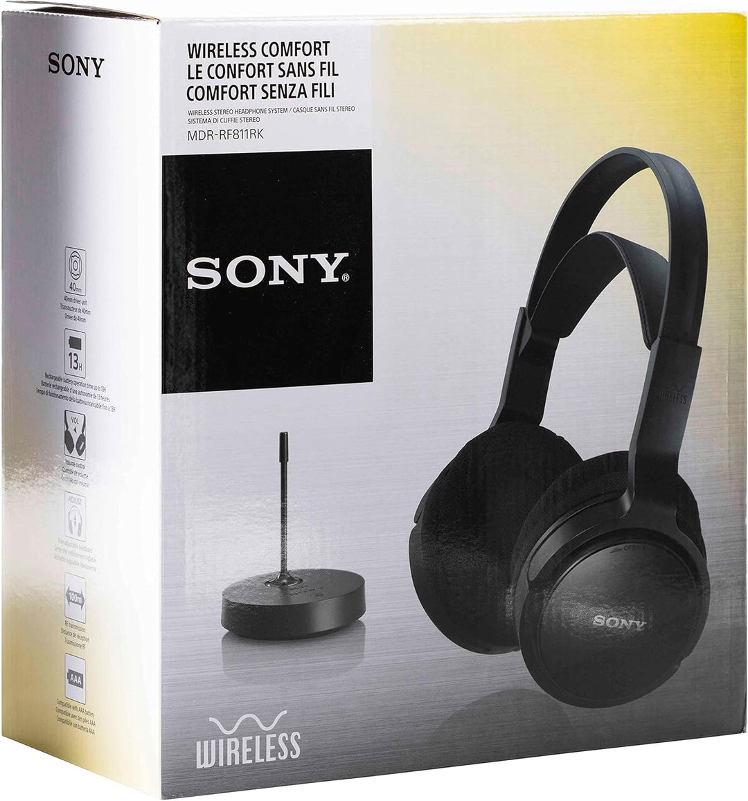 Sony MDR-RF811RK Funkkopfhörer schwarz Single, Single