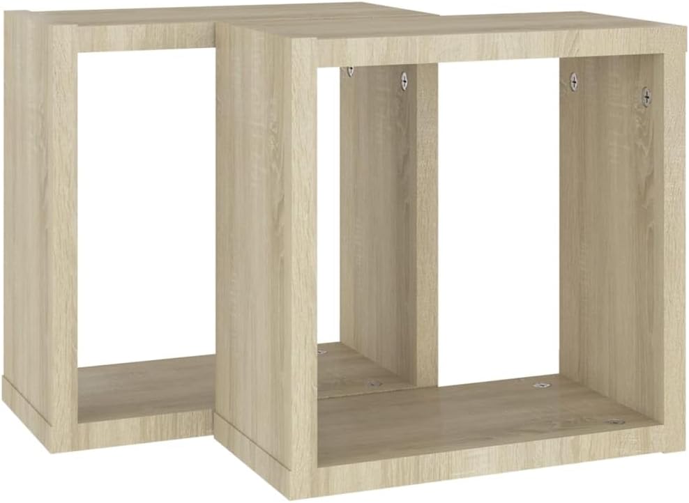 vidaXL 2X Würfelregal Wandregal Hängeregal Cube Lounge CD Regal Dekoregal Bücherregal Schweberegal W