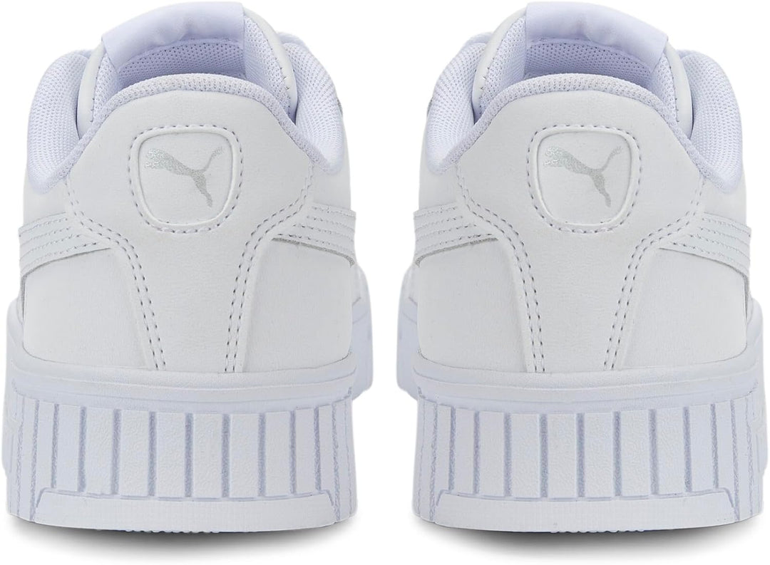 PUMA Mädchen Carina 2.0 Jr Sneaker, Puma White Puma White Puma Silver