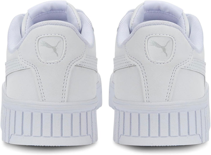 PUMA Mädchen Carina 2.0 Jr Sneaker, Puma White Puma White Puma Silver
