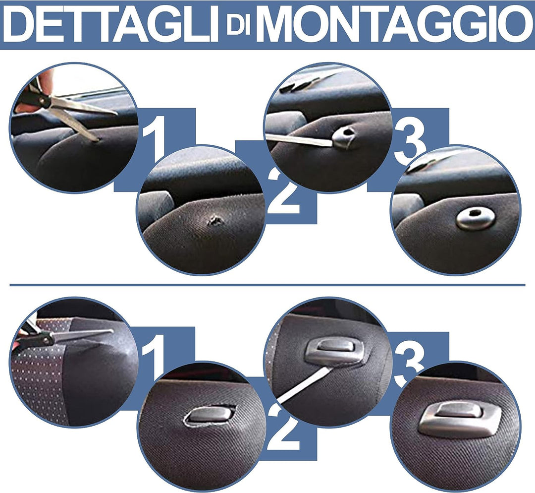 Auto Accessori Lupex - Sitzbezüge für Autositz, kompatibel Autositzbezüge für Cinquecento 500, Schwa