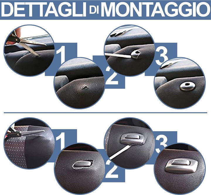 Auto Accessori Lupex - Sitzbezüge für Autositz, kompatibel Autositzbezüge für Cinquecento 500, Schwa