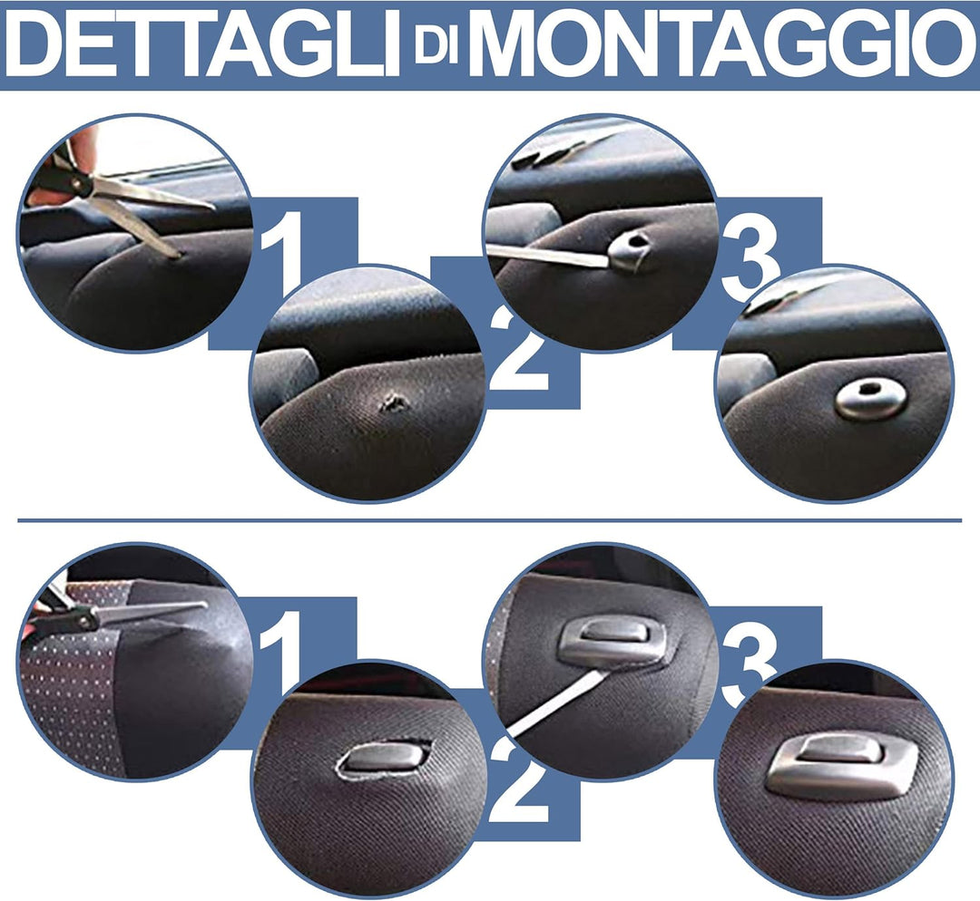 Auto Accessori Lupex - Kompatible Autositzbezüge für Panda zweite 169 und dritte 319 Reihe, dunkelbl