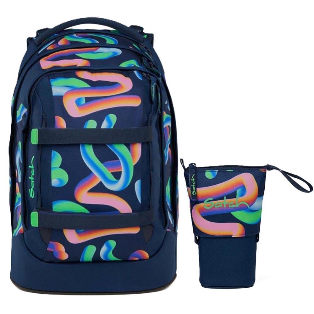 Satch Pack Schulrucksack Set 2tlg. inkl. Pencil Slider (Crazy Twist), Crazy Twist