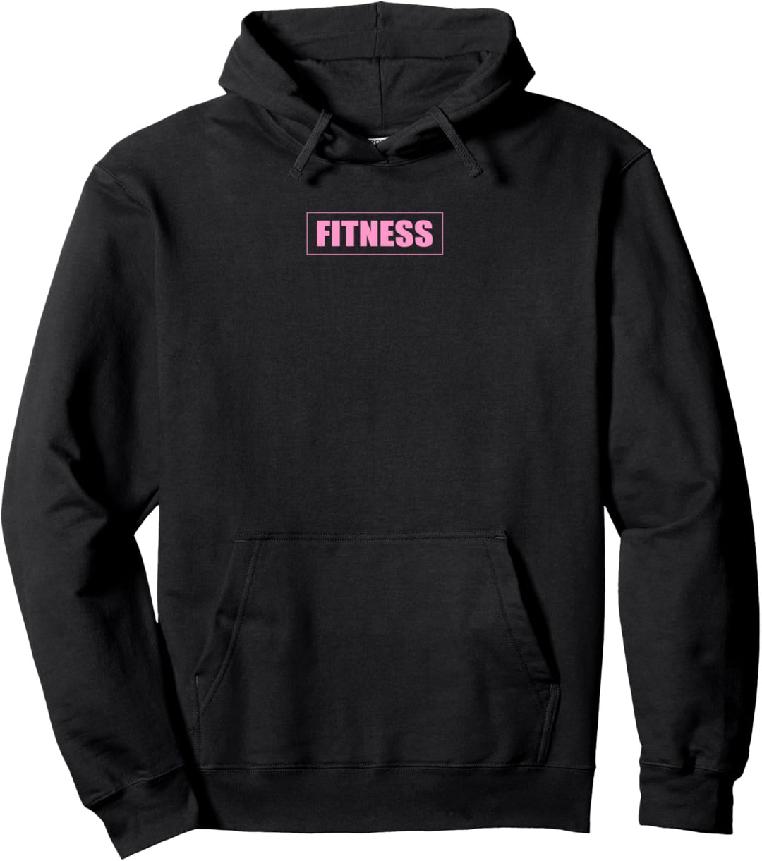 Fitness schlicht modern Rosa Gym Workout rosa Schrift Pullover Hoodie