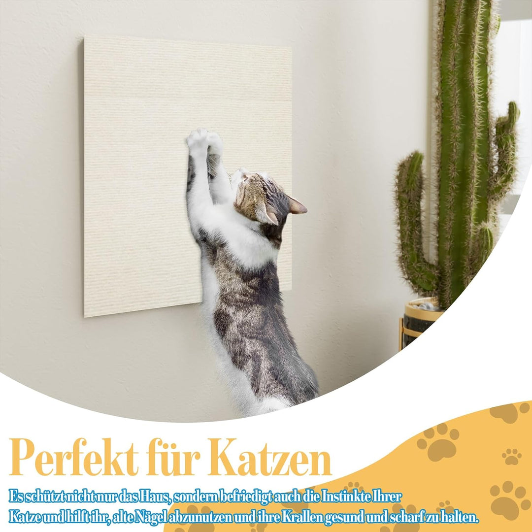 2 Stück Kratzmatte für Katzen, 200cmX40cm Selbstklebend Kratzmatte Katze, DIY Kratzbrett für Katze B