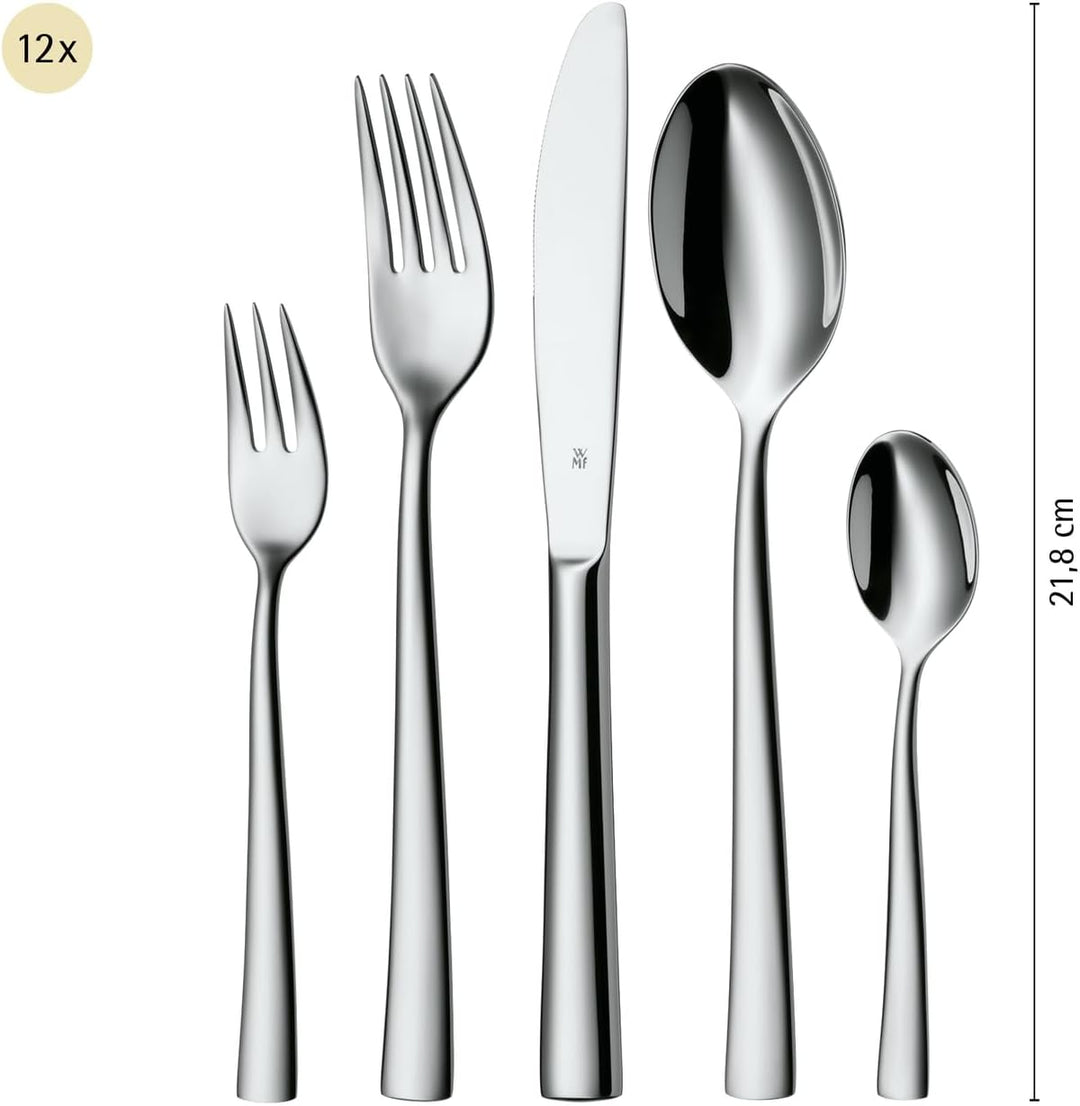 WMF Philadelphia Besteckset 12 Personen, 60-teilig, Monobloc-Messer, Cromargan Edelstahl poliert, gl