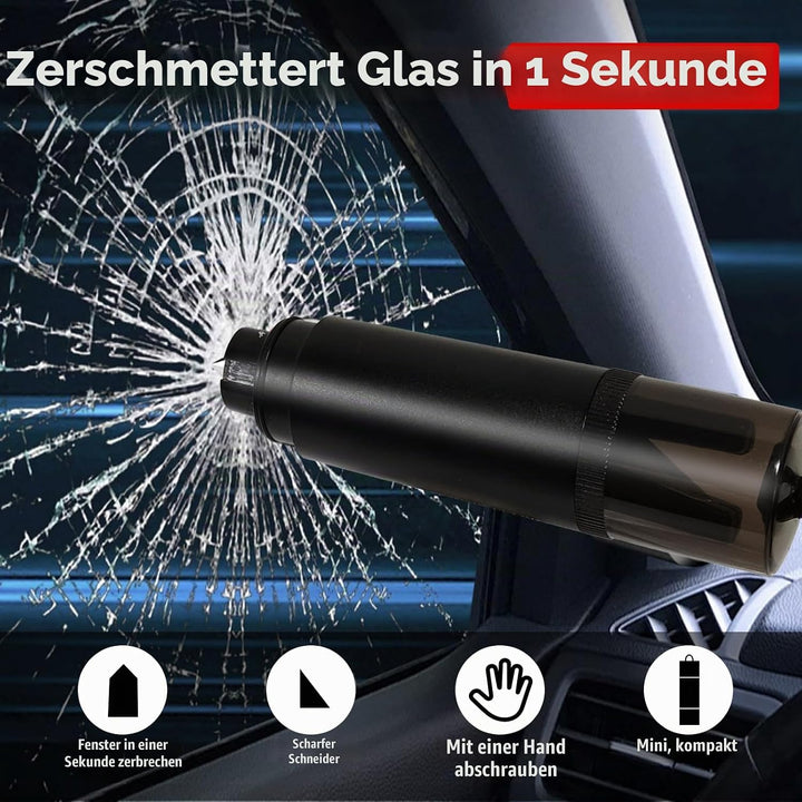 Audasi 4 Stück Gurtschneider Notfallhammer Auto, 2 in 1 Gurtschneider Notfallhammer mit Testglas Sic