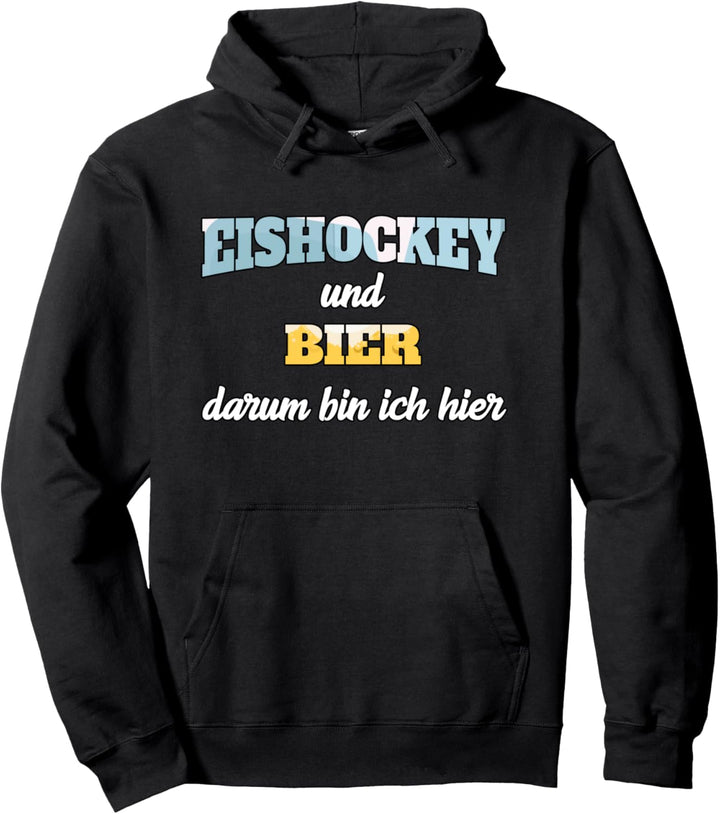 Eishockey und Bier - lustiger Spruch Pullover Hoodie