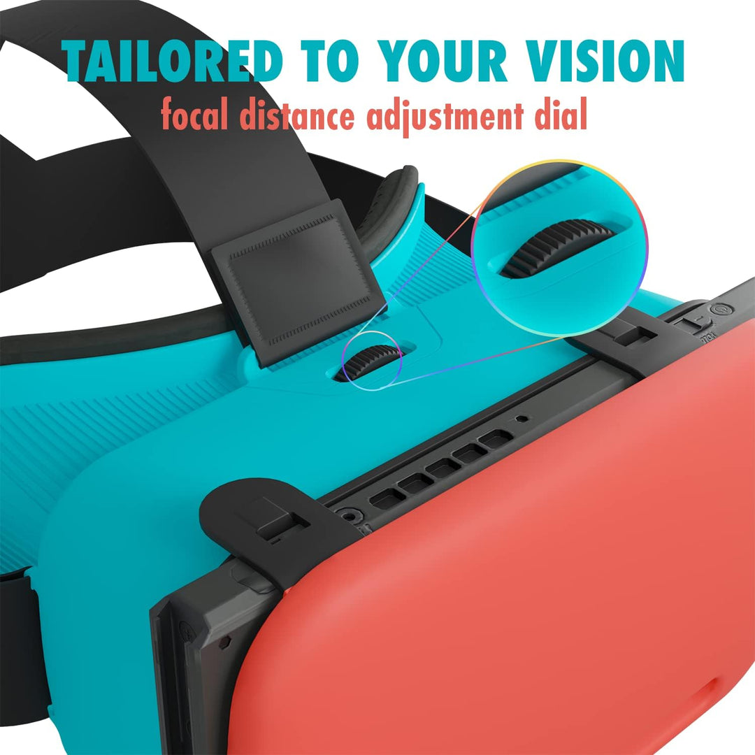 Orzly VR-Headset für Nintendo Switch und Switch-OLED-Konsole mit verstellbarem Objektiv für EIN Virt