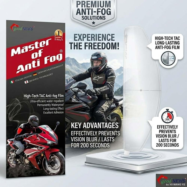 XII WY Motorradhelm-Antibeschlagfolie transparent, Motorradhelm-Visier, universeller Visierschutz, A