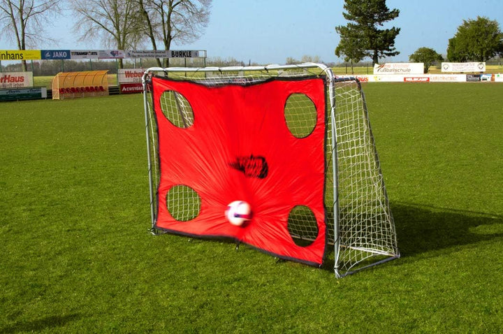 Fussballtor aus Stahl - 2,15 x 1,50m - mit Klicksystem und Zubehör - Torwand optional - Perfekt für
