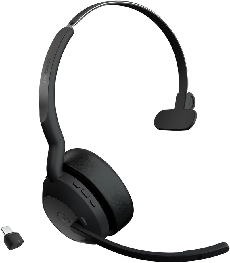 Jabra Evolve2 55 - schnurloses Mono-Headset mit Jabra Air Comfort - Mikrofone mit Geräuschunterdrück