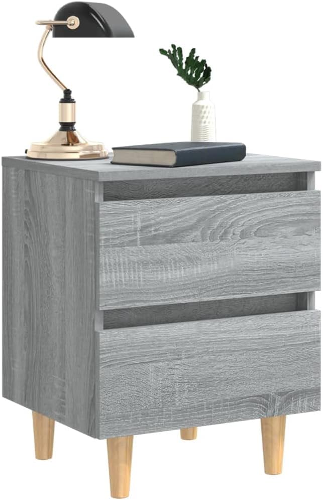 FIRBNUS Bedside Table Nachtkonsole Beistelltisch mit Stauraum Night Stand Nachttisch mit Massivholz-