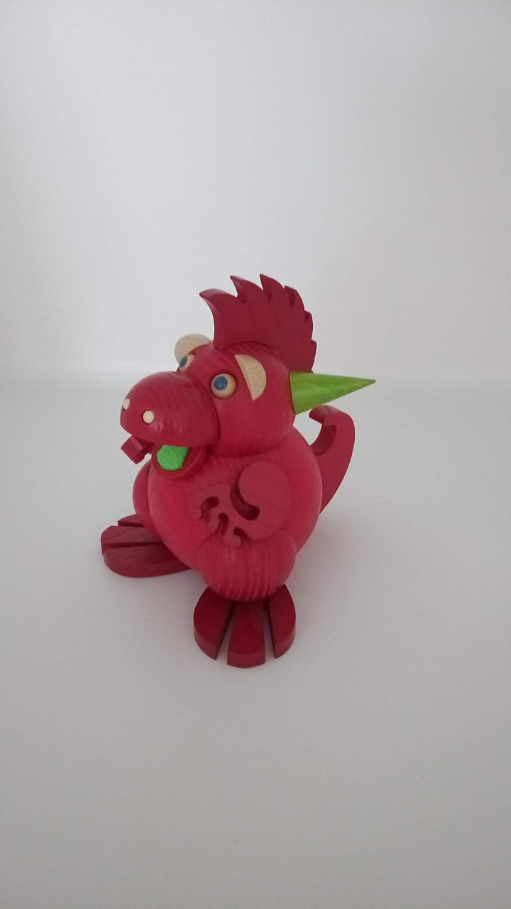 Seiffener Volkskunst | Kugelräucherfigur 12 cm | Räucherdrache | Räuchermännchen | Original Erzgebir
