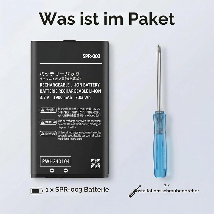 1900mAh SPR-003 Akku für Nintendo 3DS XL/New 3DS XL/ 3DS LL/New 3DS LL Spielkonsole, Neues Upgrade L