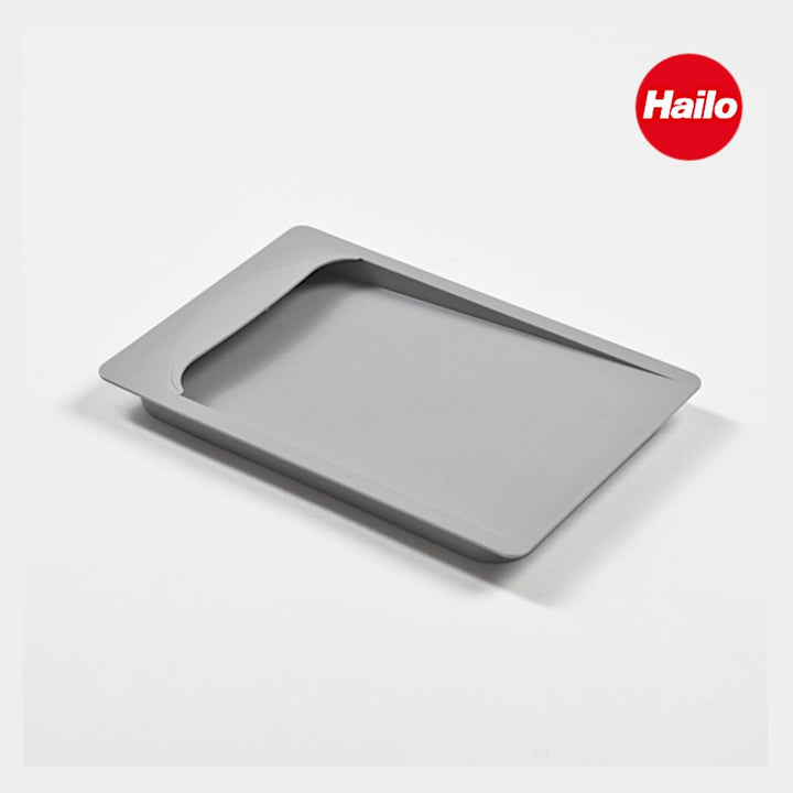 Hailo Abfallsammler Deckel 1082739 | Behälterdeckel Kunststoff grau | Mit praktischer Griffmulde | I