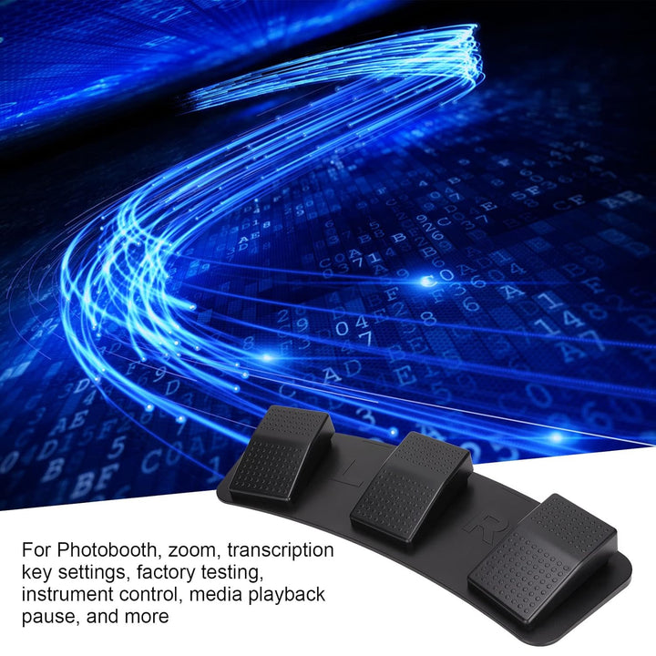 USB-Fusspedal, USB-Dreifach-Fussschalterpedal, Multifunktionales, Ergonomisches Dreifach-Fussschalte