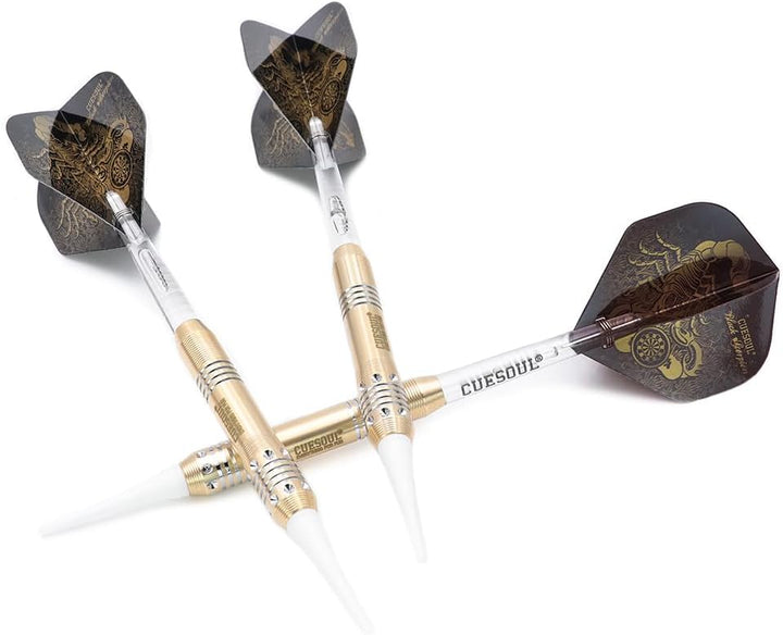 Cuesoul 16 Grams Deluxe Soft Tip Darts Set with Luxury Case（Black Scorpion Series） HX-STL-B2304+D601