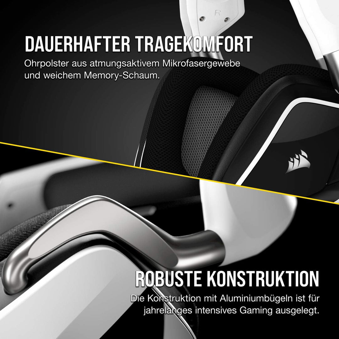 Corsair VOID ELITE Wireless-Gaming-Headset (virtueller 7.1-Surround-Sound, 2,4-GHz-WLAN mit geringer