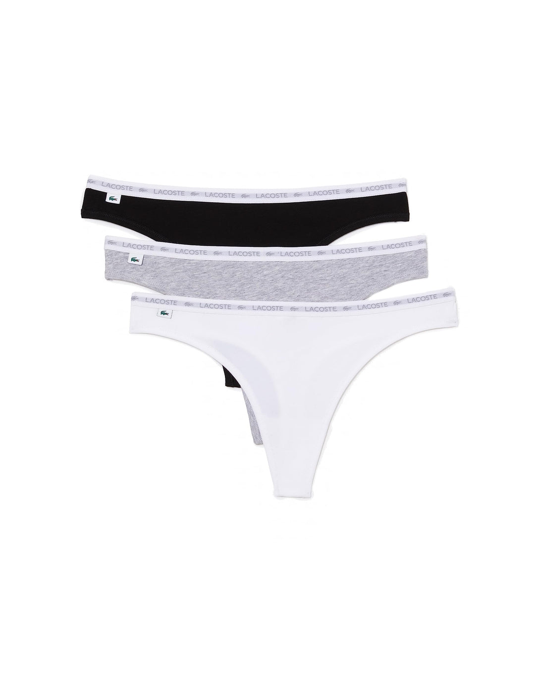 Lacoste Damen G-String XL Noir/Blanc-argent Chine, XL Noir/Blanc-argent Chine