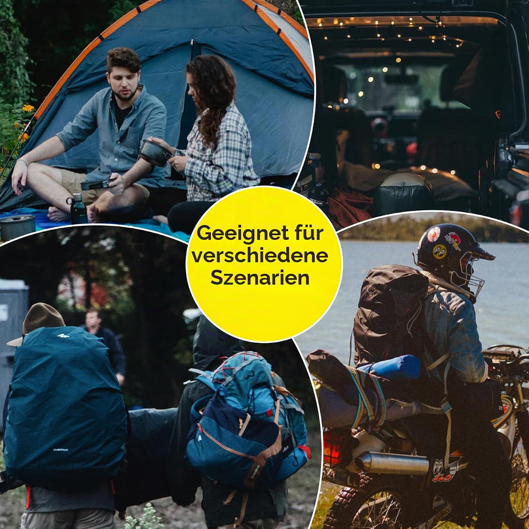 BISINNA XL Baumwoll Flanell-Schlafsack für Camping, 2-3 Jahreszeiten, Erwachsenen-Schlafsack für Wan