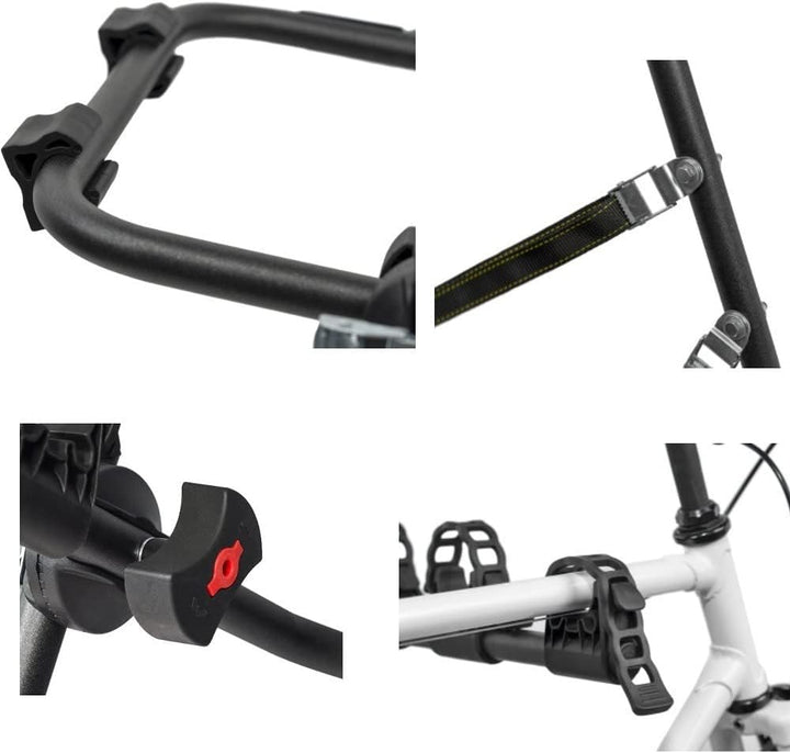 Kompatibel mit Dacia Duster III ab 2018 Fahrradträger für 3 Fahrräder mit 3 Positionen aus Stahl und