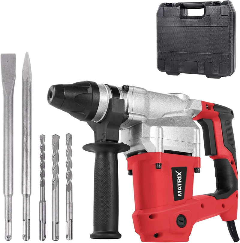 Matrix Bohrmaschine Schlagbohrmaschine Bohrhammer SDS Plus ideal zum Bohren, Meissel von Beton EHD 1