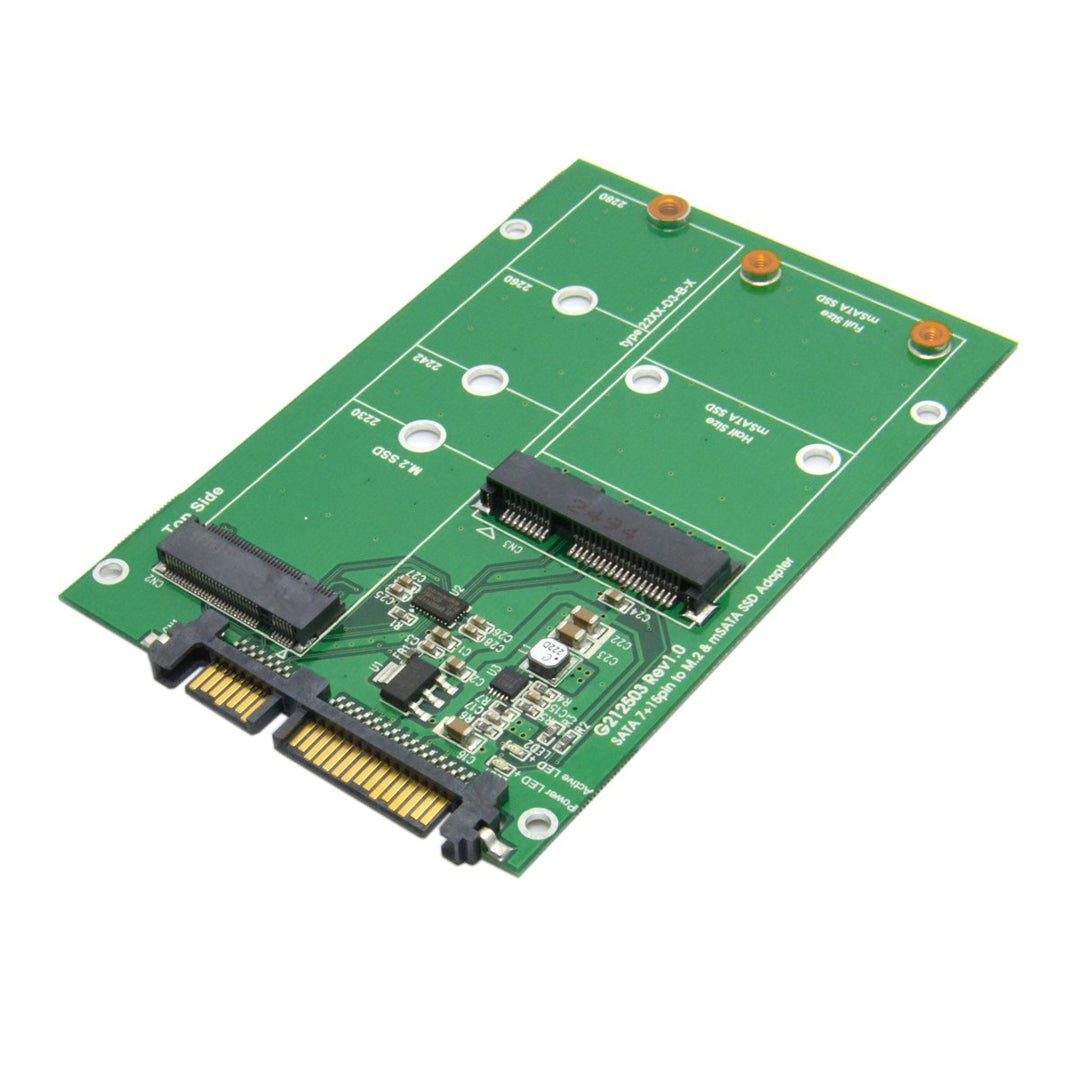 CY USB 3.0 to SATA Adapter 22pin 2.5" Hard Disk to 2 in 1 Combo Mini PCI- E 2 Lane M.2 NGFF & mSATA