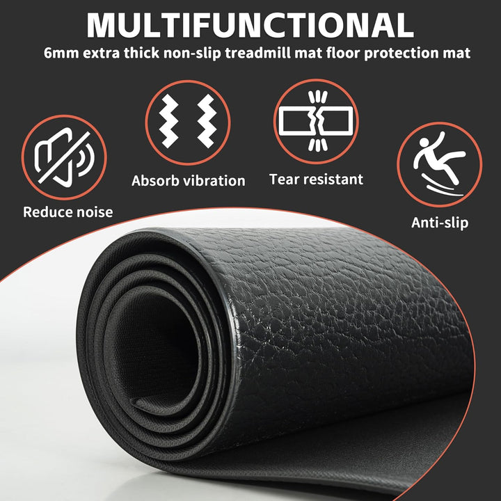 AKOZLIN Bodenschutzmatten, 6mm Hochdichte PVC-Bodenschutzmatten für Sportgeräte, Fitnessgeräte, Cros