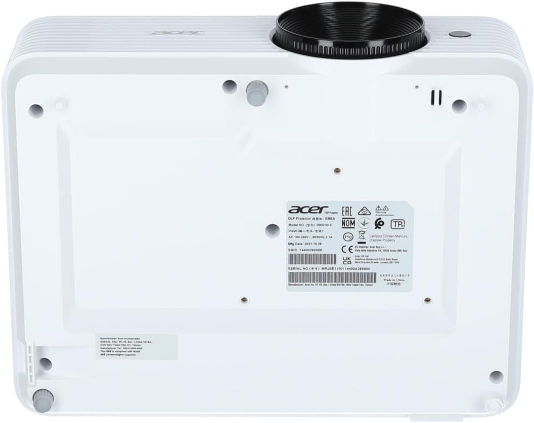 Acer H5386BDi DLP Beamer (HD Ready (1.280 x 720 Pixel) 4.500 ANSI Lumen, 20.000:1 Kontrast, 3D, Keys