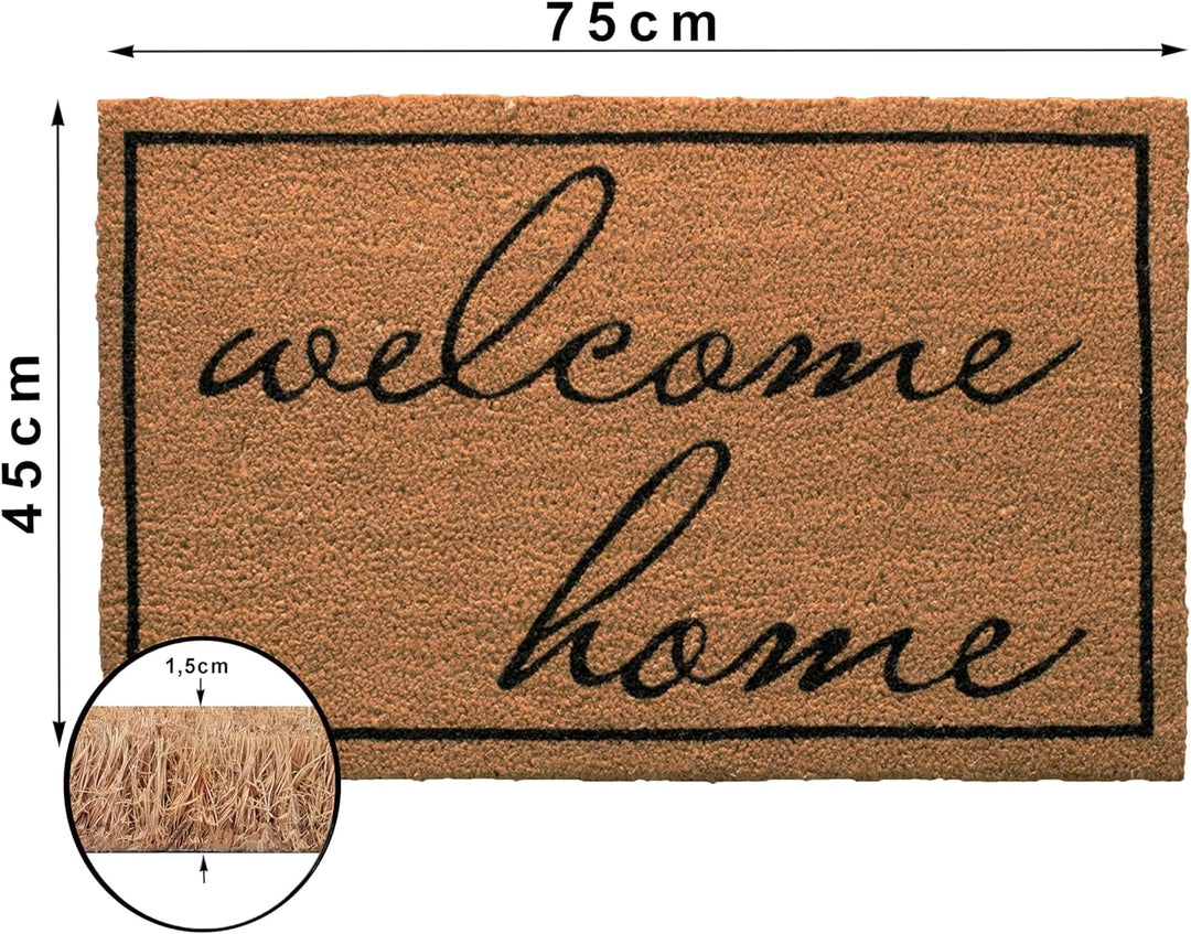Betz Kokosmatte aus 100% Kokos -Fussmatte - Fussabstreifer –Schmutzfangmatte Grösse 45 cm x 75 cm x
